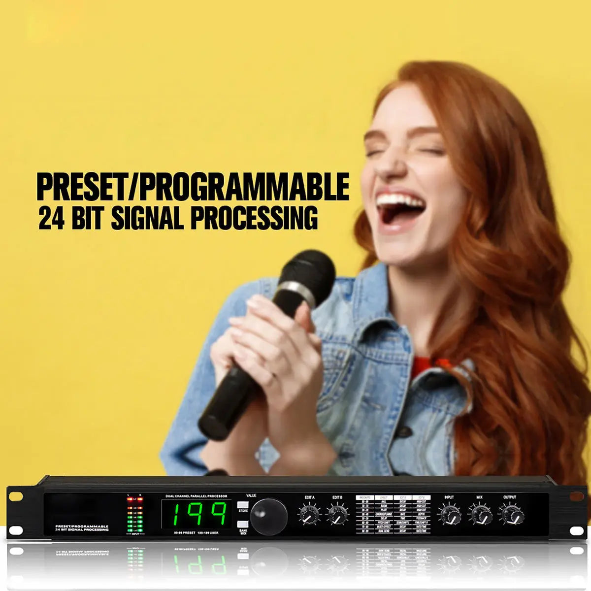 Professional digital reverberation multi effect DSP processor audio processor equalizer