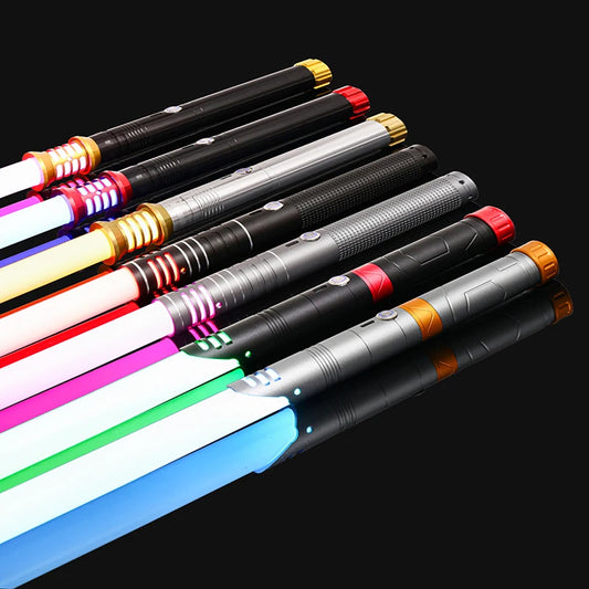 RGB Metal lightsaber 16 Color laser sword toy rave cosplay Flashing Weapon With Hitting Sound Effect FX Duel Lightsaber