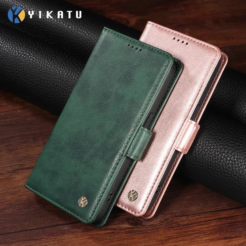 Magnetic Leather Wallet Case for Vivo Y400 V60 V50 V40 SE V30 V30E V29 V29E V27 Lite Pro 4G 5G Luxury Prenium Case Phone Cover