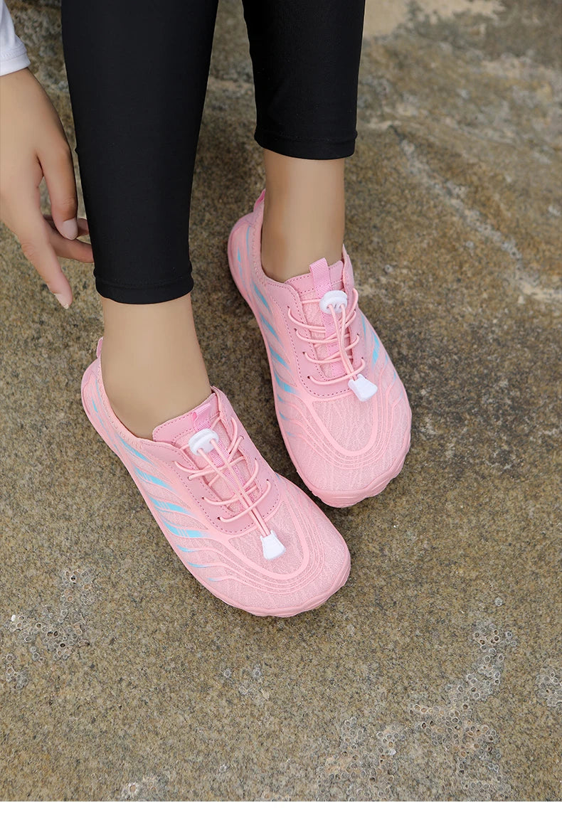 New Arrival Water Shoes Qiuck-Dry Aqua Shoes Men Women Outdoor Beach Swimming Wading Breathable Five-Finger Sneakers Size 36-46