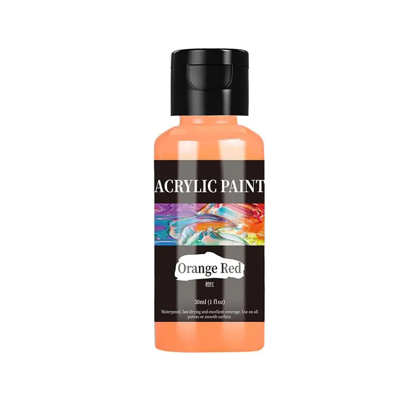 24 Colour Acrylic Paint Colors Bottled Acrylic Paint Set Paint For Fabric Clothing Painting Rich For Leather DIY Pigment