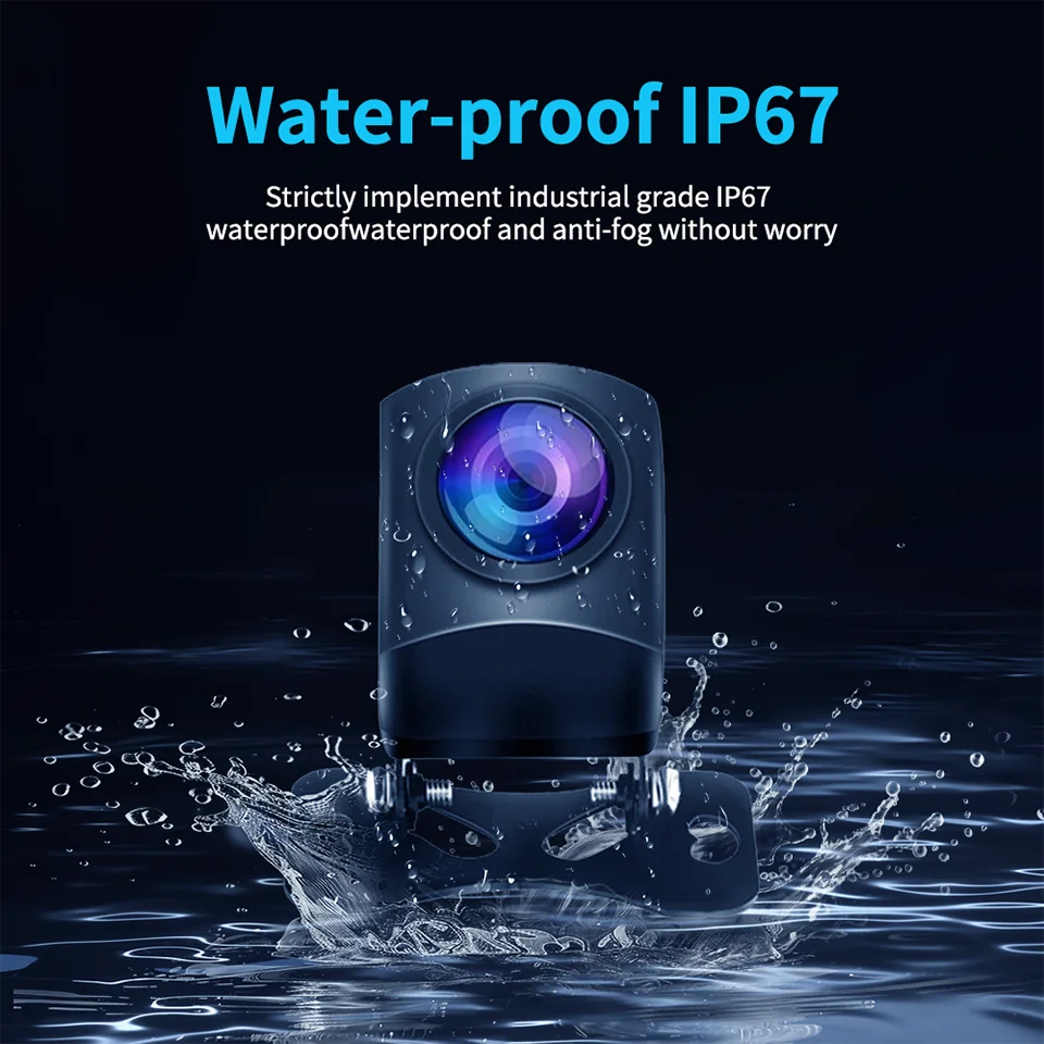 Universal 1080P Rear View Camera AHD 4 Pin 2.5mm Automatic Reversing HD Night Vision IP67 Rearview Mirror Cam Car Backup