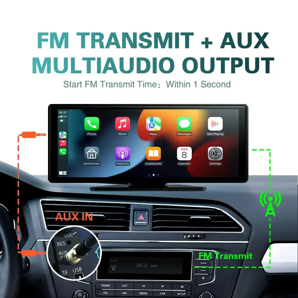 XUDA Universal 10.26 Inch Car Radio Multimedia WIFI Video Player Wireless Carplay & Android Auto for Apple Or Android MP5 Player