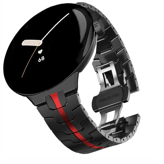Luxury Stainless Steel Strap Suitable for The Google Pixel Watch 1/2/3 41mm Armor-like Metal Unibody Strap