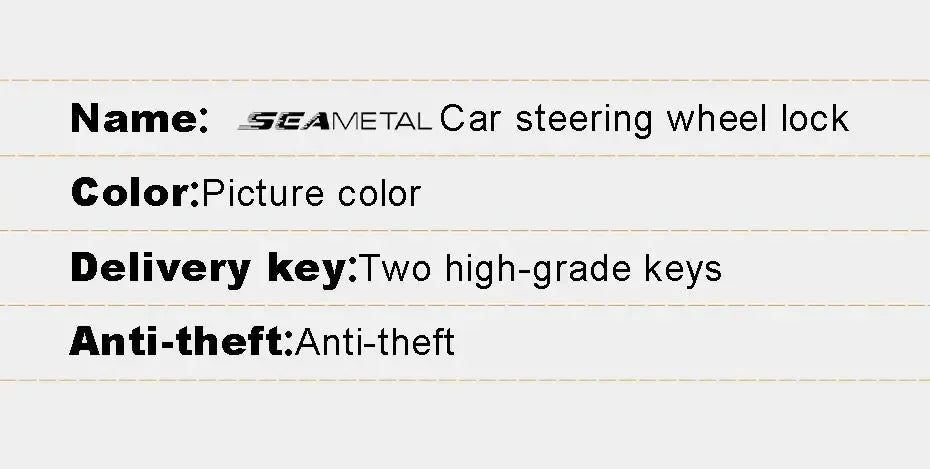 Universal Car Steering Wheel Lock Anti-theft Car Rotary Steering Wheel Lock Enhance Security for Car Van Heavy Duty