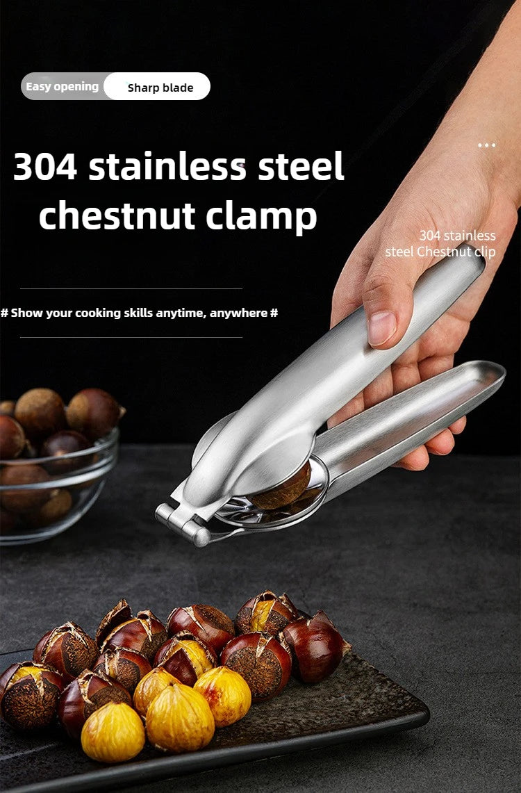 Stainless Steel Chestnut Opener, Cross Shaped Chestnut, Household Multifunctional Peeling Tool, Chestnut Clip, Walnut Clip