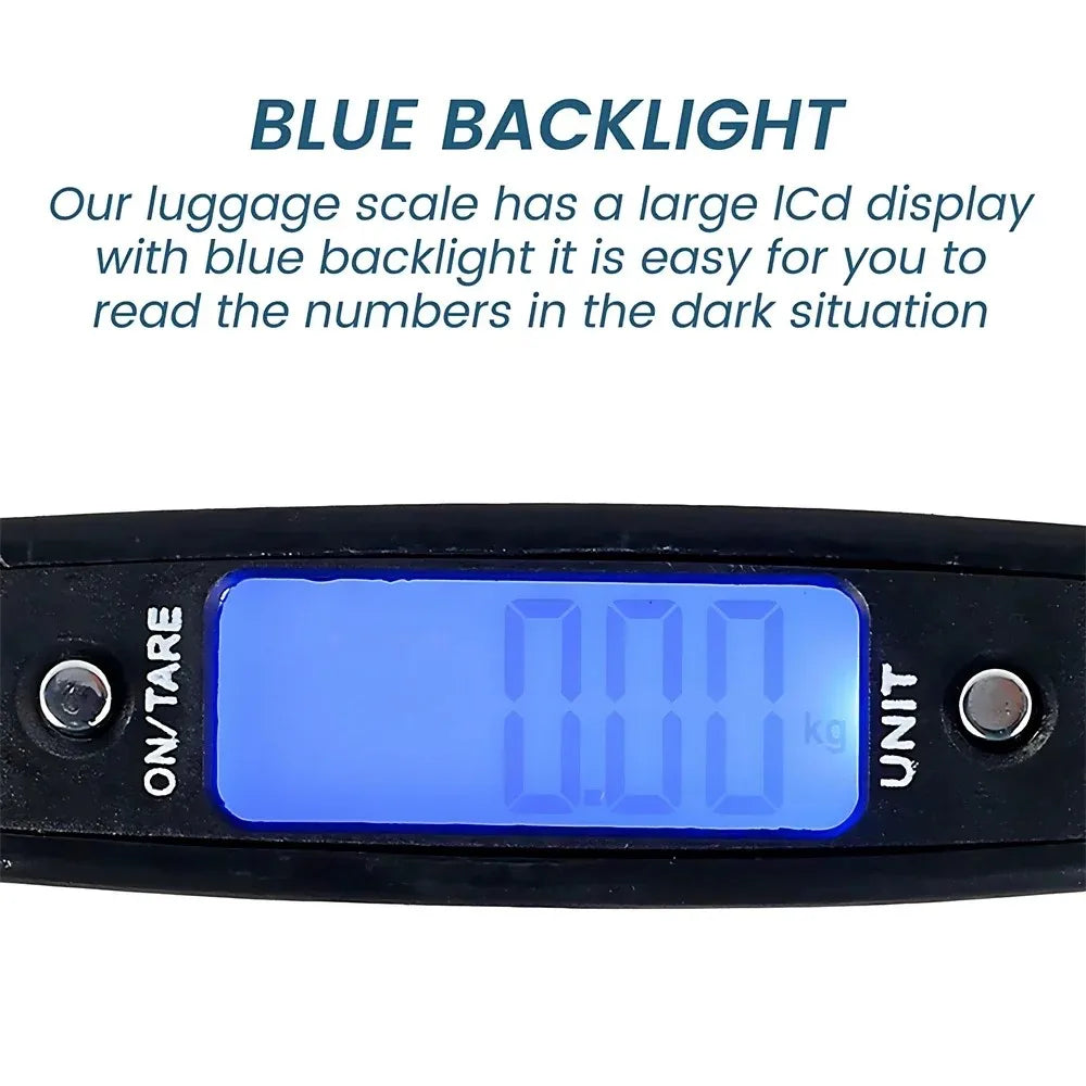 Portable Scale Digital LCD Display 110lb/50kg Electronic Luggage Hanging Suitcase Travel Weighs Baggage Bag Weight Balance Tools