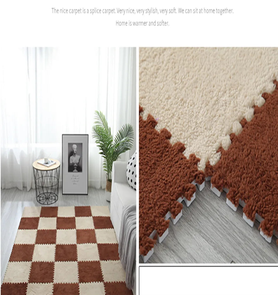 Soft Plush  Baby Play Mat EVA Foam Children's Carpet Interlocking Exercise Tiles Floor Carpet And Rug for Kids Pad 30*30 CM