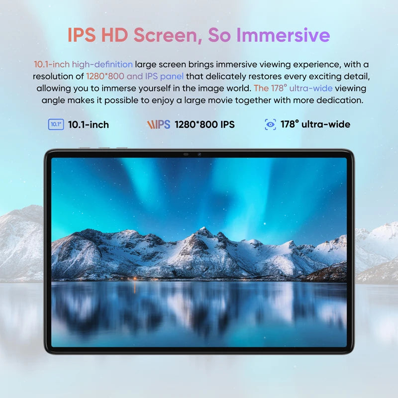 N-ONE Npad Q Android13 12(6+6)GB 128GB 10.1'' 1280*800 IPS Screen 8-Cores UNISOC MTK8183 WIFI Tablet