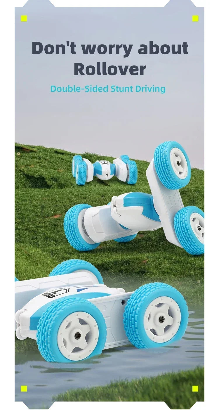 Newest Mini Double-sided RC Stunt Car GT1 2.4G Radio Remote Control Tumbling Driving Cars Gift Electronic Toys Gifts For Boys