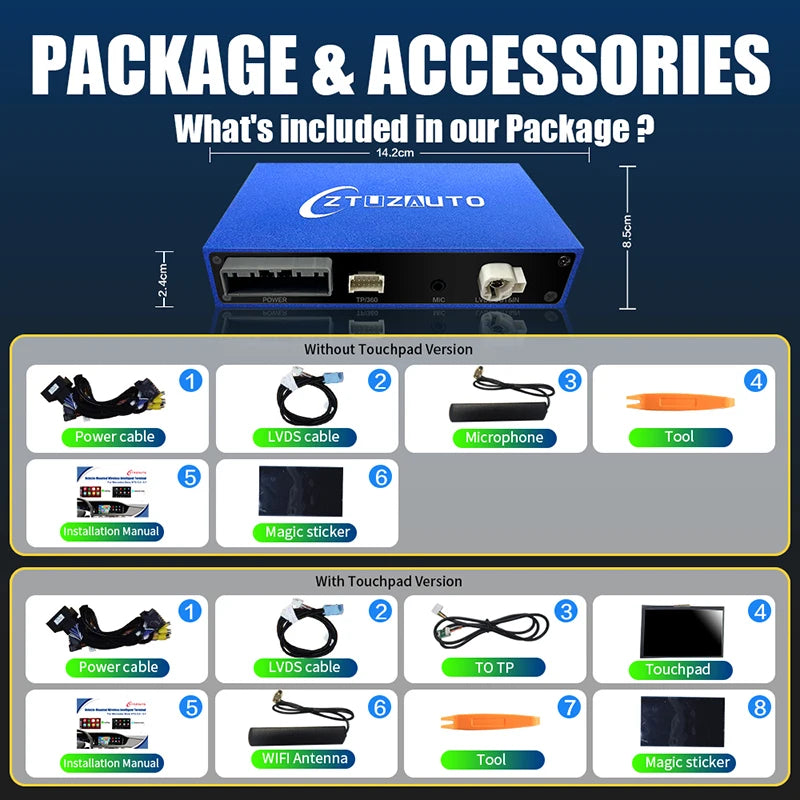 Wireless Apple CarPlay For VOLVO 7‘’ S60 S80 XC60 V60 V40 S60L 2015-2019 Car Play Android Auto Box Mirror Front View Rear Camera