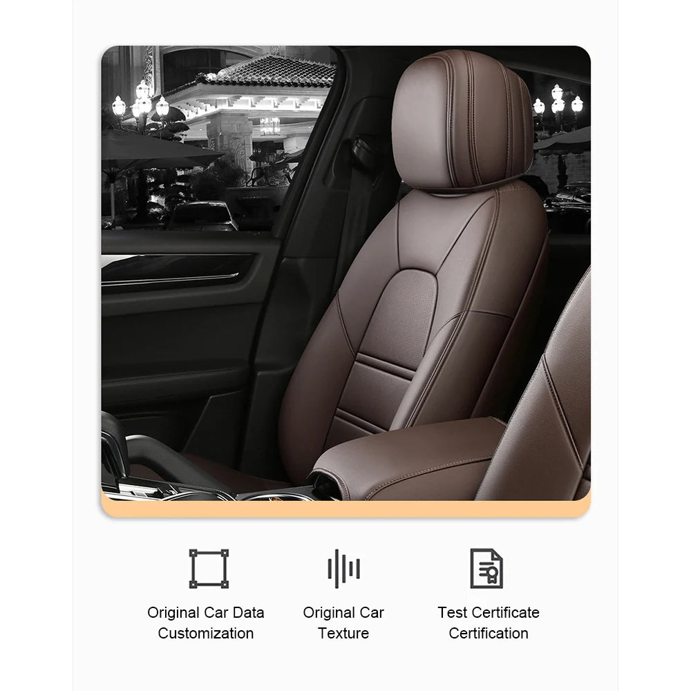 For Land Rover Range Rover Velar 2017 2018 2019 2020 Faux Leather Custom Car Seat Covers Full Set Interior Protector Accessories