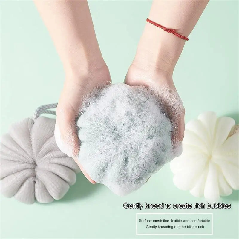 2024 New Bath Bubble Ball Exfoliating Scrubber Soft Shower Mesh Foaming Sponge Body Skin Cleaner Cleaning Tools Bathroom