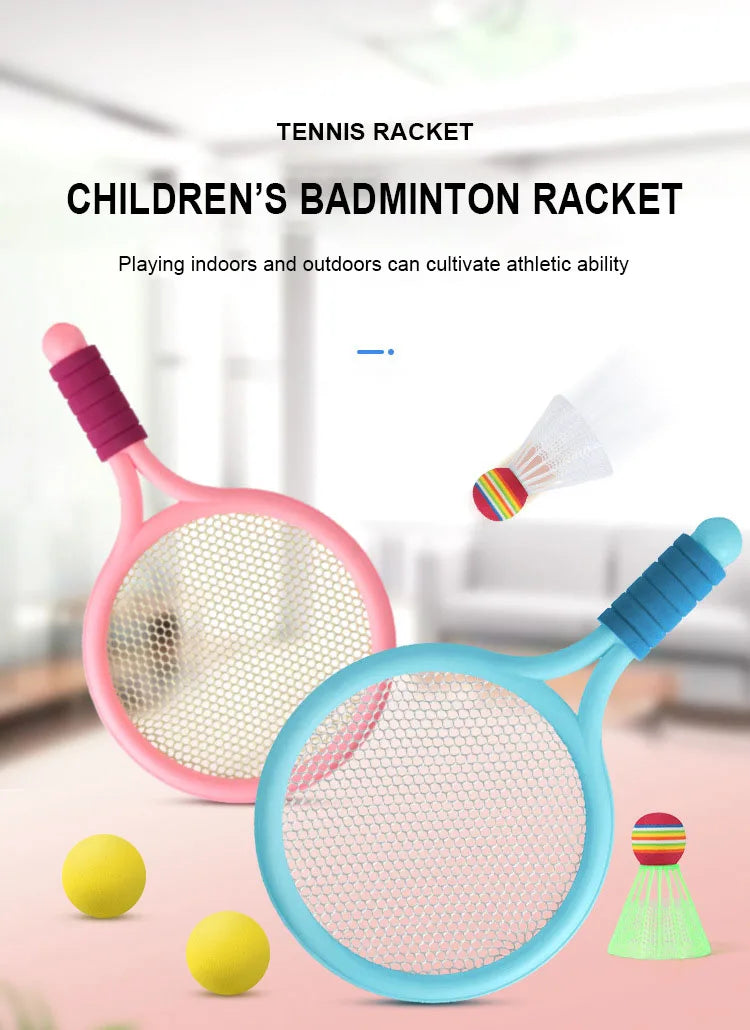 Racket Tennis for Children Outdoor Sports Badminton Racket Kindergarten Toy Set for 3-12years Old Badminton Sets