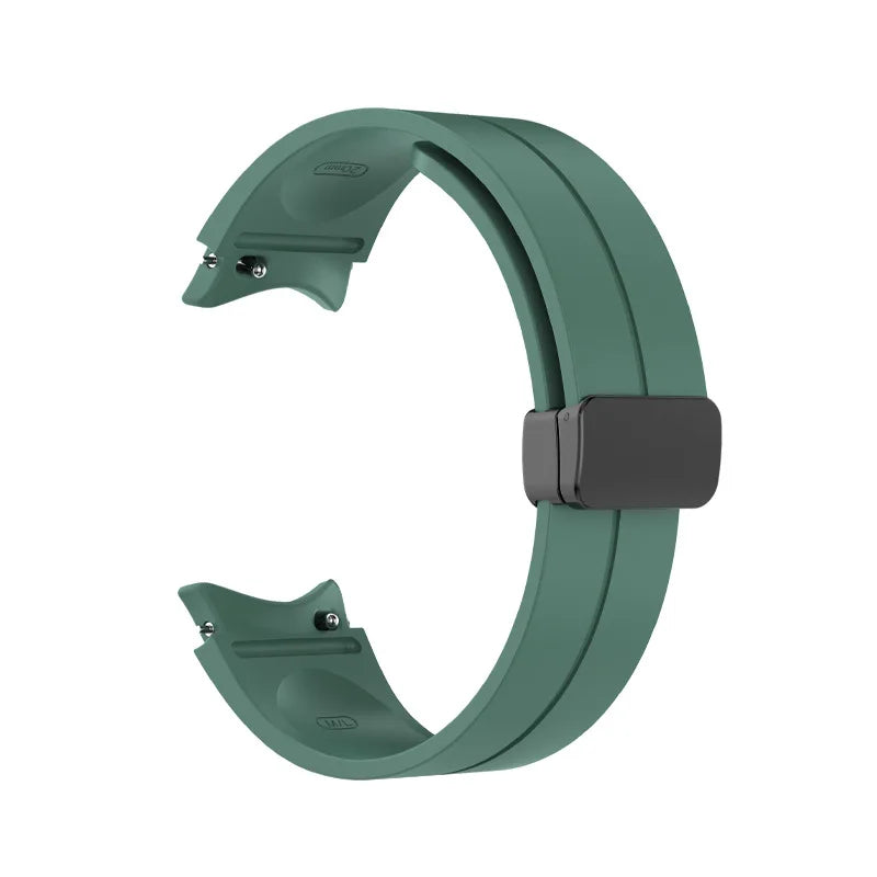 No Gap Soft Silicone Strap For Samsung Galaxy Watch 7 6 5 4 40mm 44mm Breathable Magnetic Wristband Watch 6 4 Classic/5 Pro 45mm