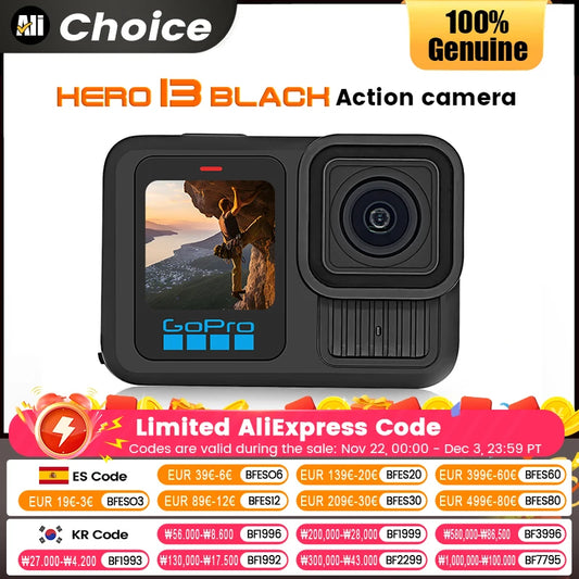 GoPro Hero 13 Black Sports Camera Waterproof and Anti Shake Cycling 5.3K Video Live Sports Camera
