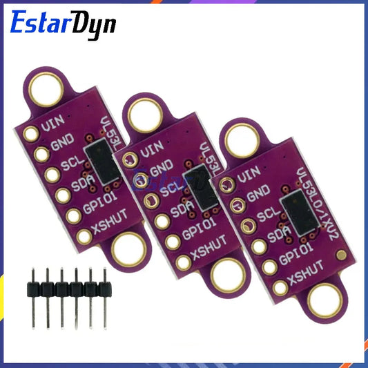 Estardyn VL53L0X Time-of-Flight (ToF) Laser Ranging Sensor Breakout 940nm GY-VL53L0XV2 Laser Distance Module I2C IIC 25MM*10.7MM