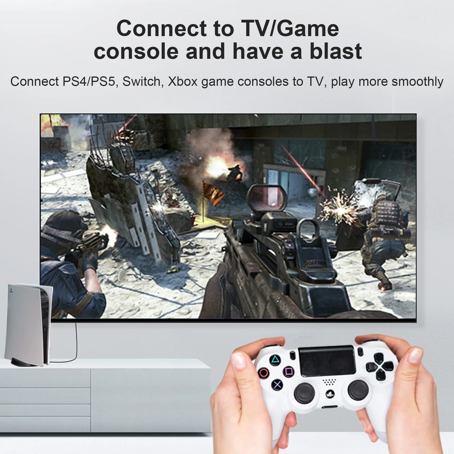 HDMI-compatible Cable HDMI 2.0 4K 60HZ HDMI Cable 6.6FT，18Gbps High Speed2.0 Braided Cord Compatible TV PS3/4 Projector 1m 2m 3m