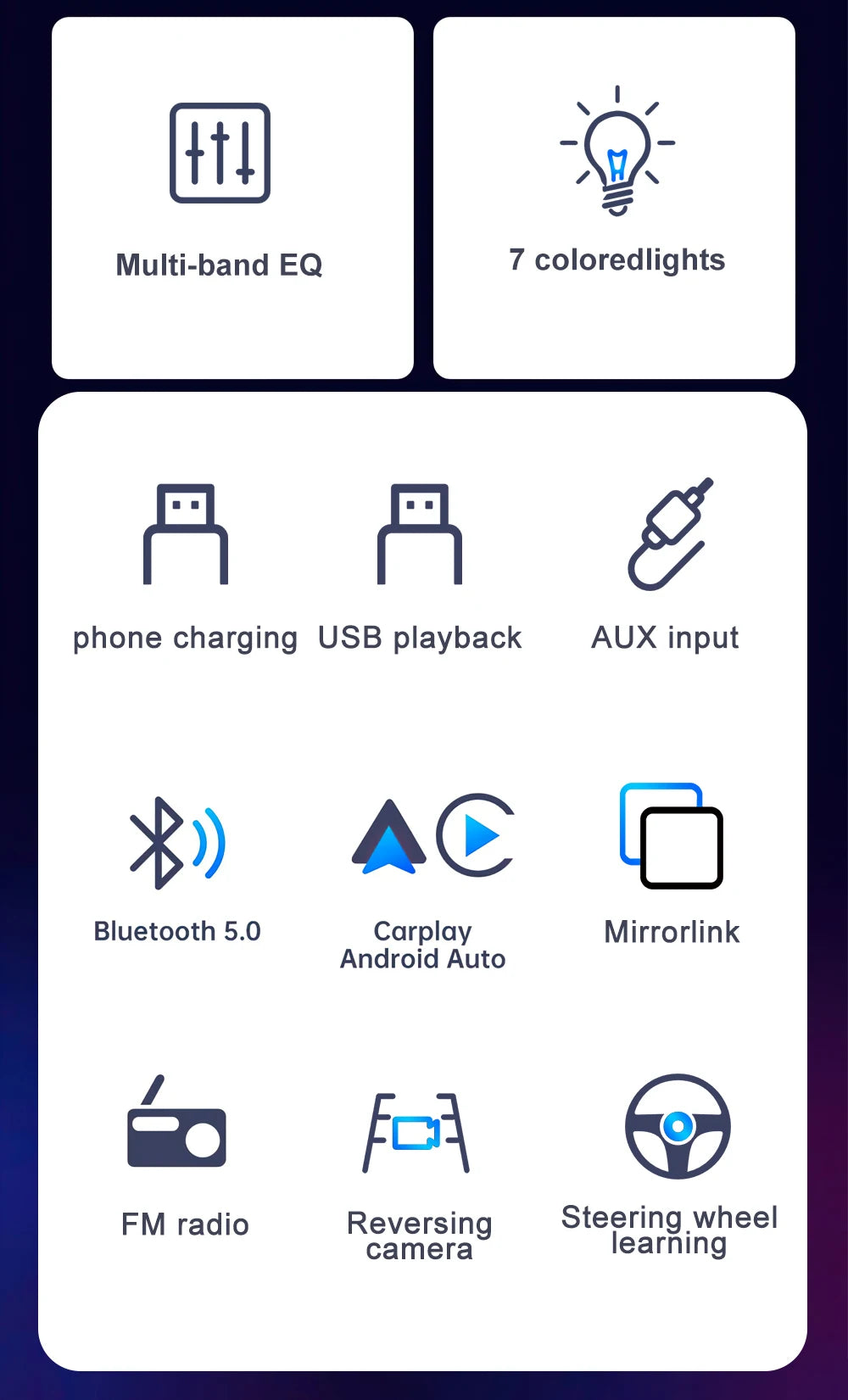 2025 IPS 6.9 Inch 1Din Carplay Android Auto Car Radio Multimedia Video MP5 Player 1 Din No DVD with Bluetooth Stereo USB