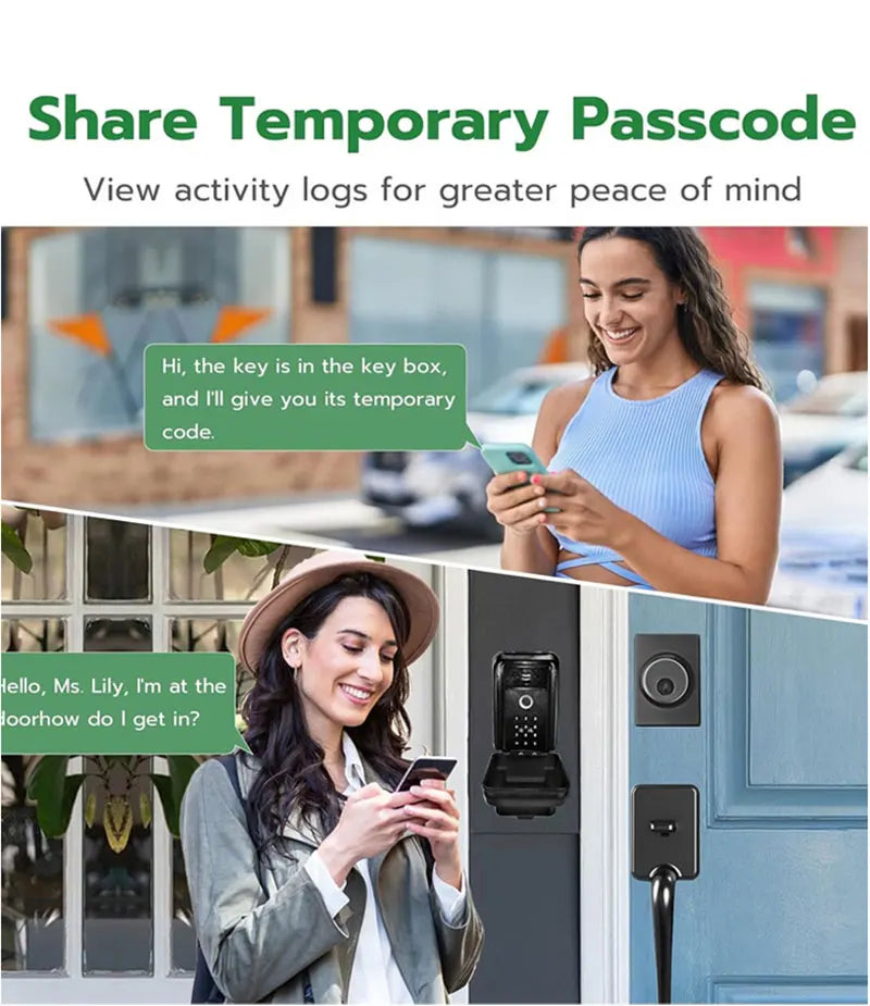 Tuya/TTlock Smart Key Lock Box Fingerprint Wall Mounted Aluminum Alloy Key Safe Box Waterproof With Code Key Storage Lock Box
