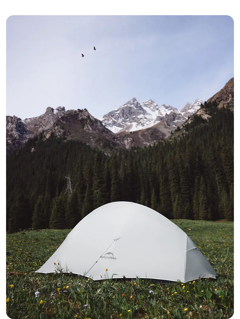 Naturehike Cloud Up UL Camping Tent Ultralight 15D Quick Bulid Beach Tents Outdoor Waterproof Two Person Large Hiking Tent