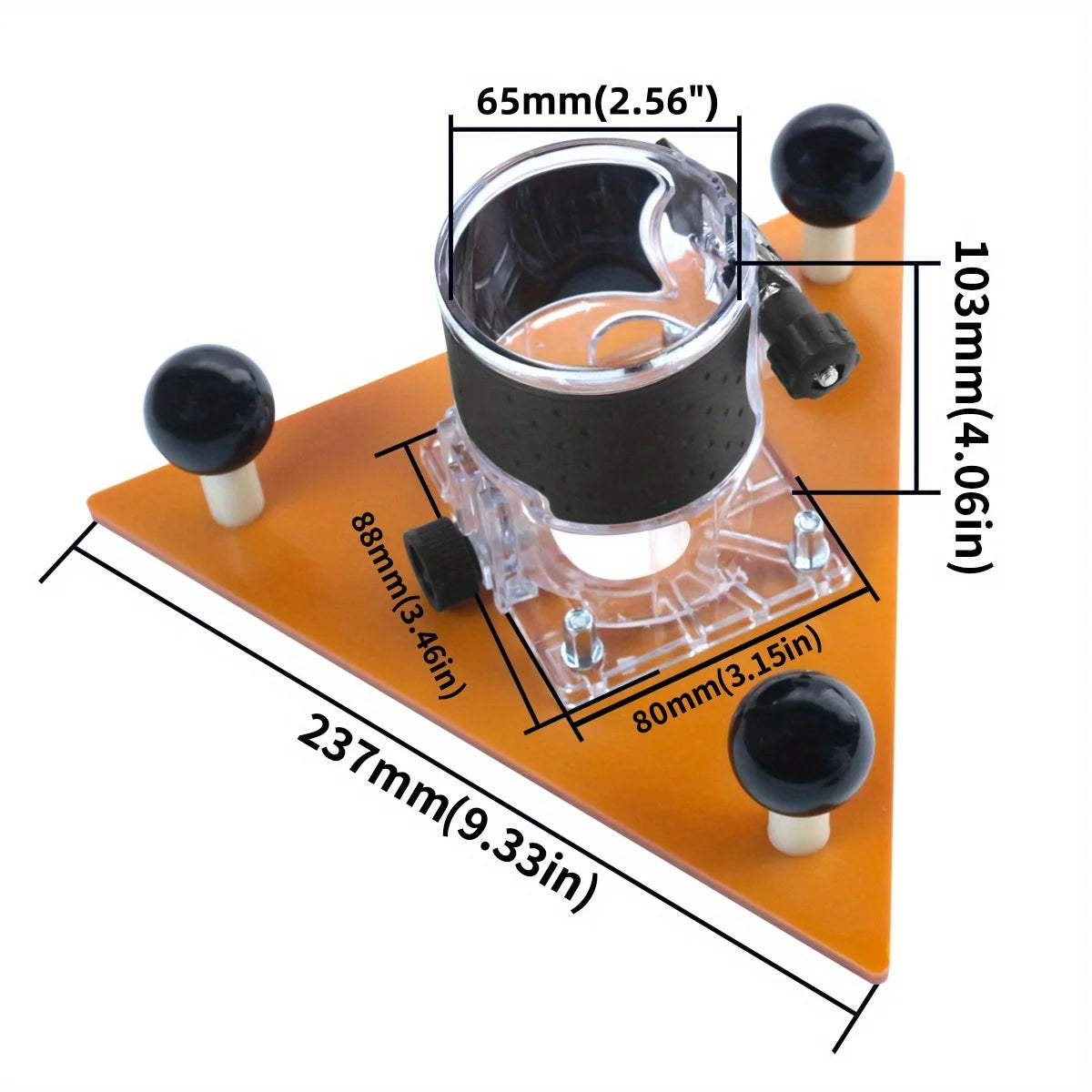 Woodworking Milling Groove Balance Board Flip Plate - Trimming Machine Router Base Triangular Plate for Slotting and Chamfering