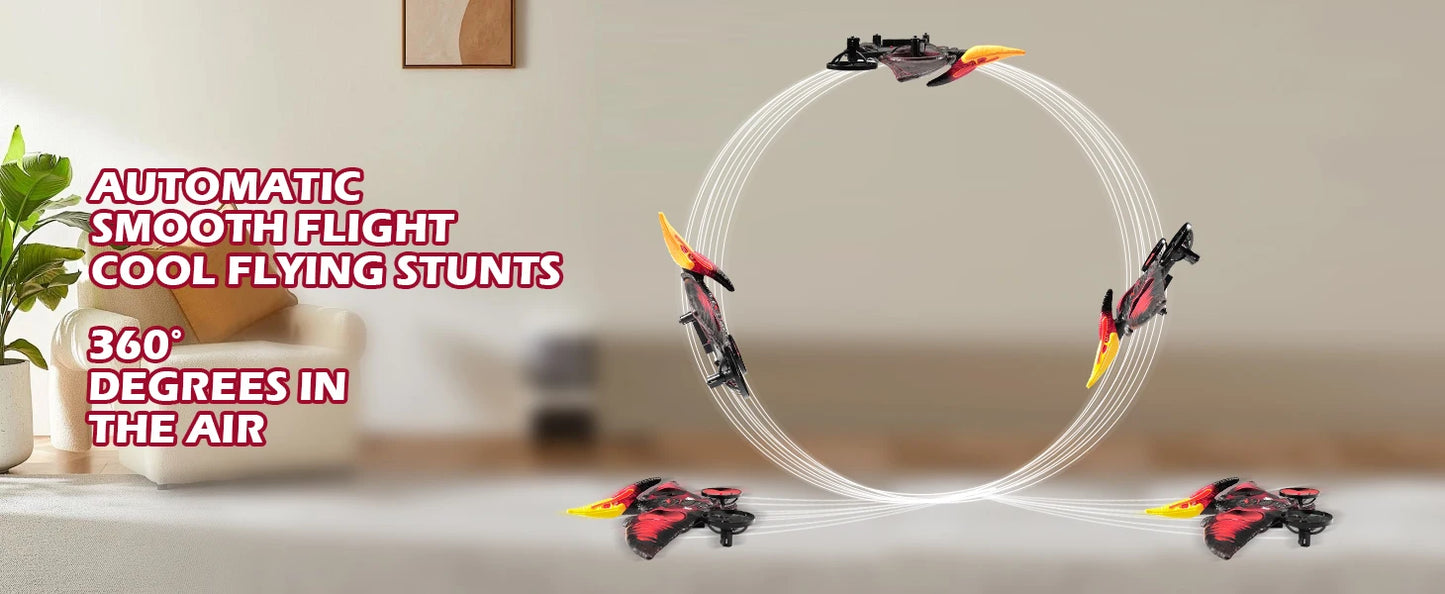 L0712 RC Plane 2.4G Remote Control Aircraft Gravity Sensing Aircraft Glider with Light EPP Foam Fighters for Boys Children