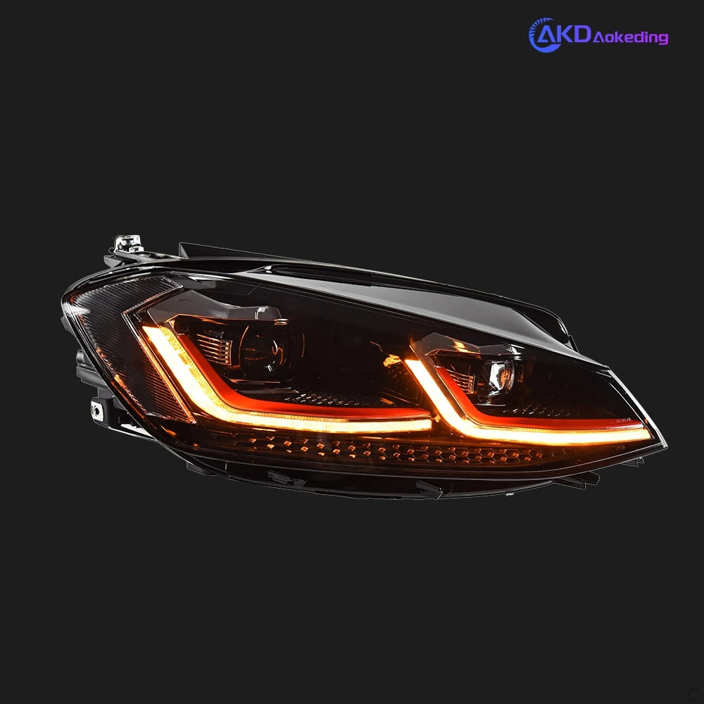 AKD 2 PCS For Golf 7.5 2018-2021 Golf7.5 MK7.5 LED Auto Headlight Assembly Upgrade R-Line Style Design LHD RHD Tool Accessories