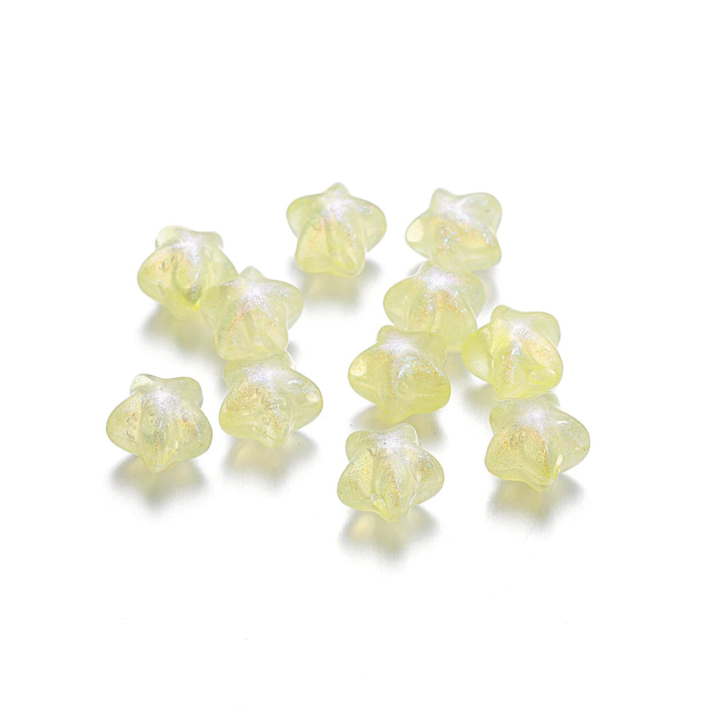 30Pcs/Lot Acrylic Transparent Five-pointed Star Spacer Loose Beads for DIY Necklace Bracelet Earring Jewelry Accessories