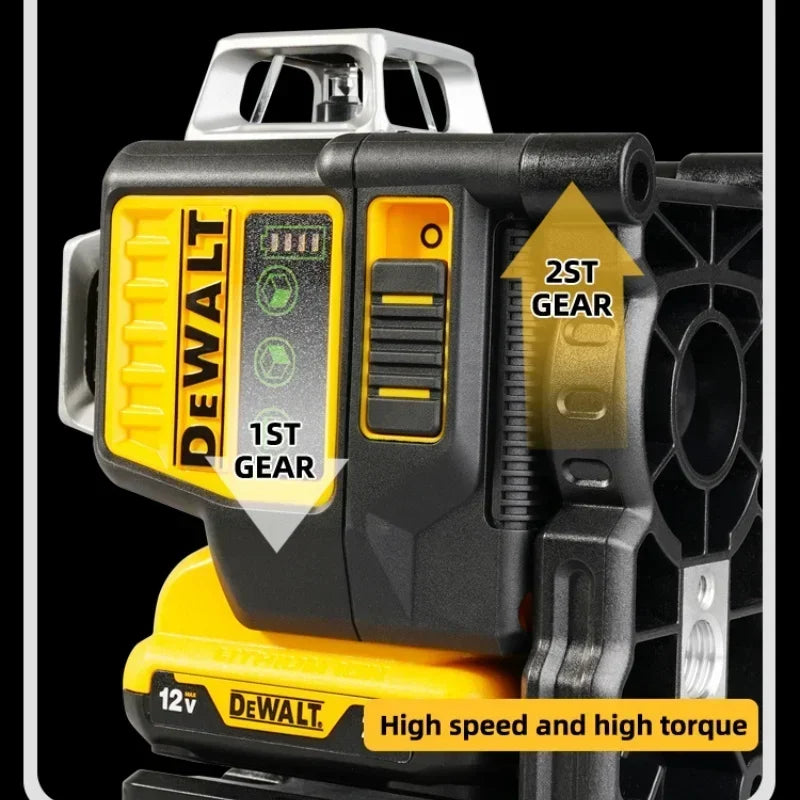 Dewalt DW089LG 3 Sides*360 Degree Vertical 12V Lithium Battery 12 Lines Laser Level Horizontal Green Light Level Meter Outdoor