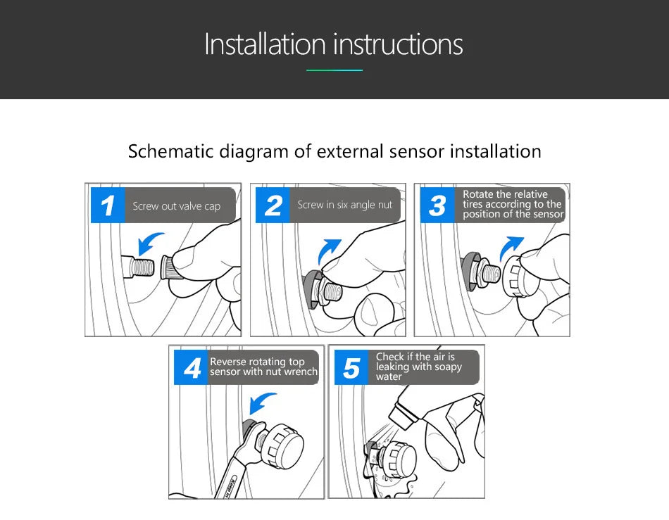 Smart TPMS Car Tire Pressure Alarm Monitor System 4 Sensors Display Solar Intelligent Tyre Pressure Temperature Warning
