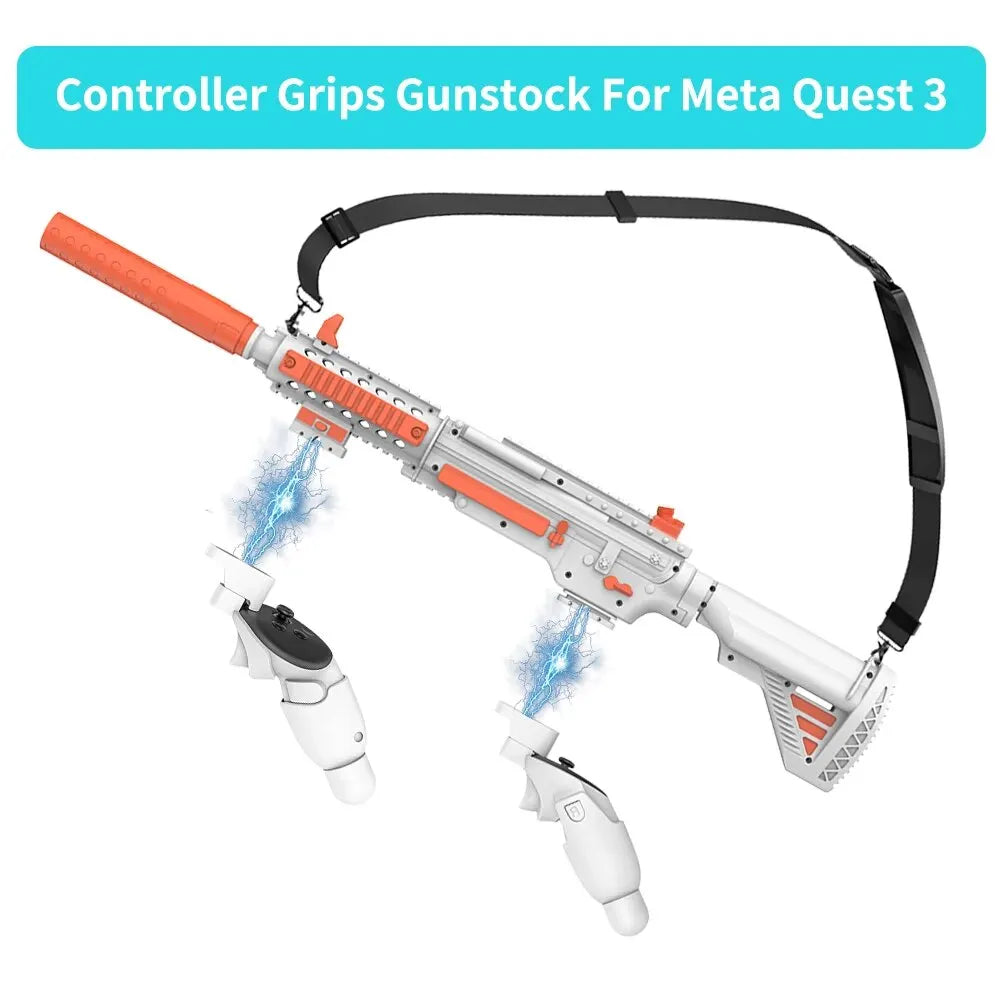 Improve VR Gaming Experience Magnetic Rifle Gun Stock For Meta Quest 3 VR Shooting Games Accessories Gun Magnet Bracket