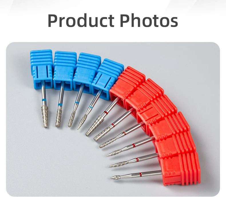 Tornado Diamond Nail Drill Bits Spiral Drill Milling Cutter For Manicure Electric Machine Accessory Nail File Gel Remover Tool