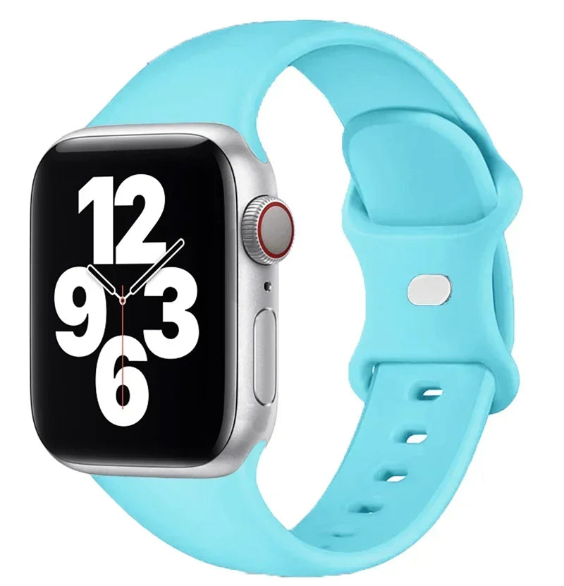 Silicone Strap For Apple Watch Band 44mm 40mm 45mm 41mm 42-38mm sport wrist bracelet iwatch series 8 7 se 3 4 5 6 9 ultra 2 49mm