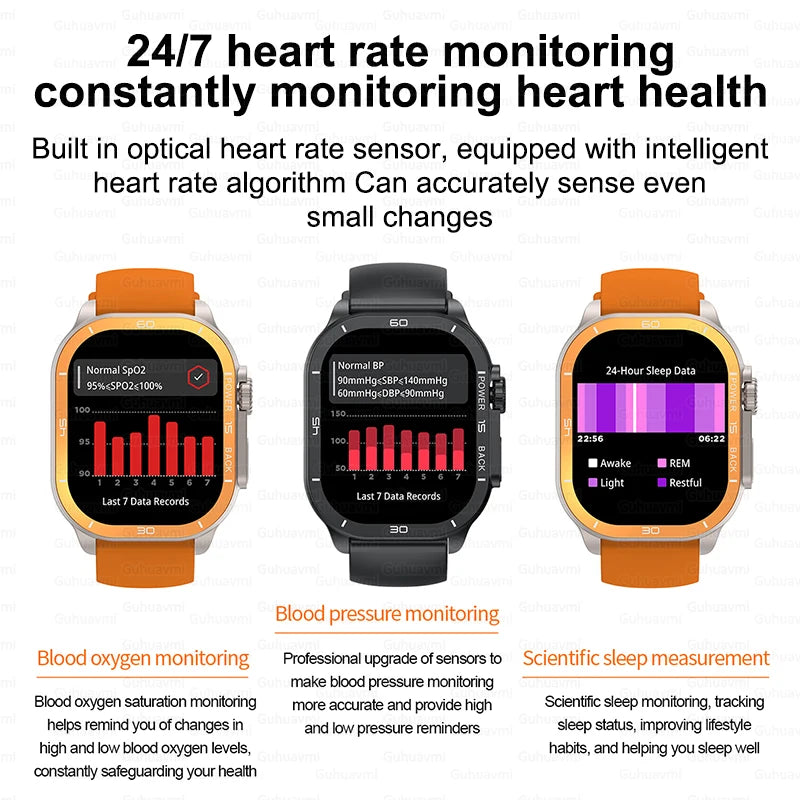 2025 New 49mm Smart Watch Men Women NFC Smartwatch BT Call Waterproof Wireless Charging AMOLED Screen Watch Ultra2 For Apple IOS