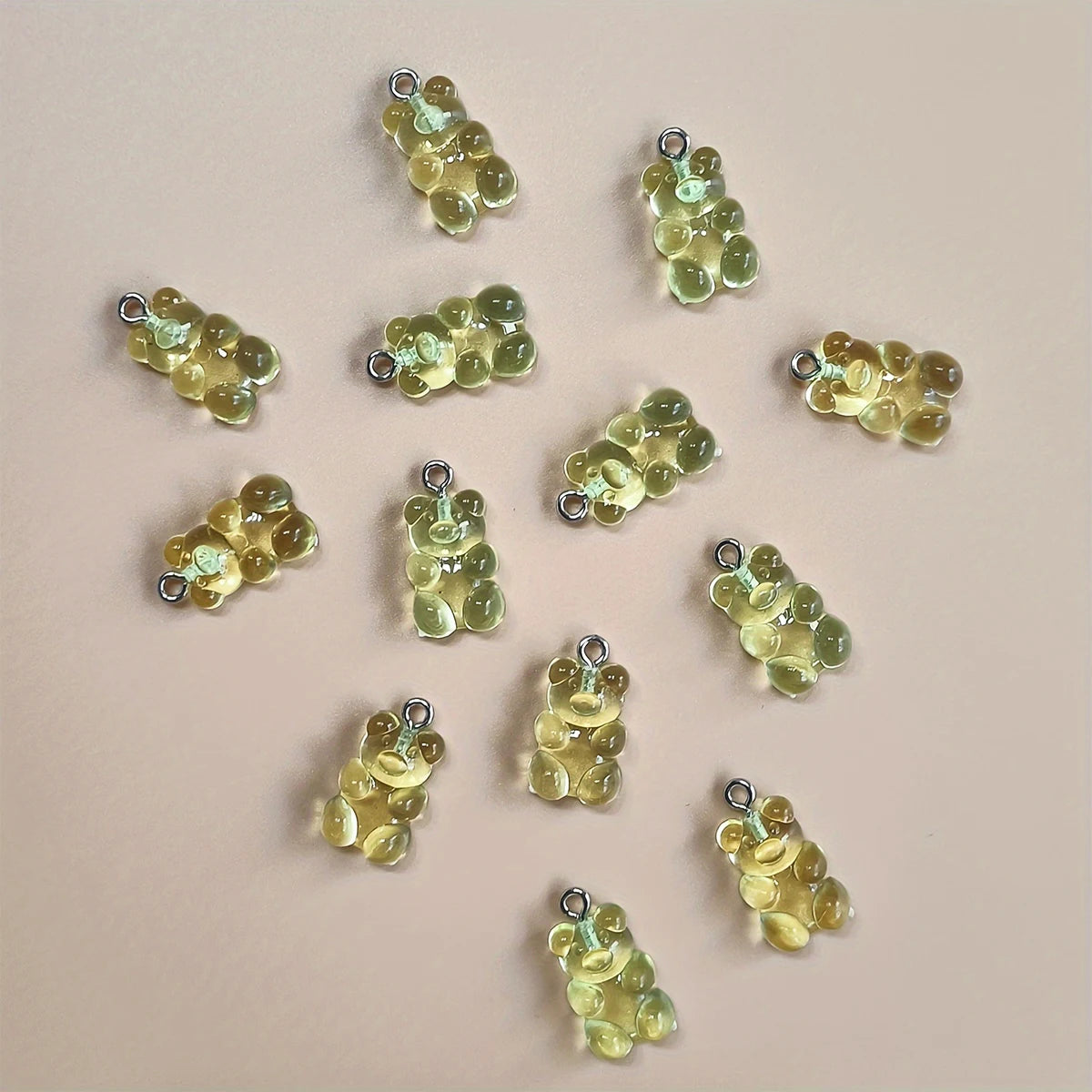 20 Pieces Of Colorful Candy Teddy Bear Gummie Jewelry, Diy Pendant, Cute Earring Necklace, Creative Discovery 20x10mm