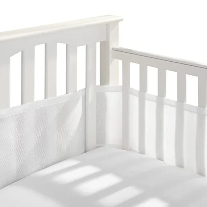 Breathable Bed Rail Bumper for Baby Safety Multi-Color Soft Mesh Toddler Bed Rail Guard for 4-Panel and Small Baby Cribs