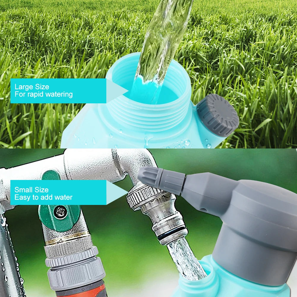 2L Bottle Watering Cans Manual Sprayer USB Rechargeable Car Washing Foam Sprinkling Pot Garden Sprayer Bottle