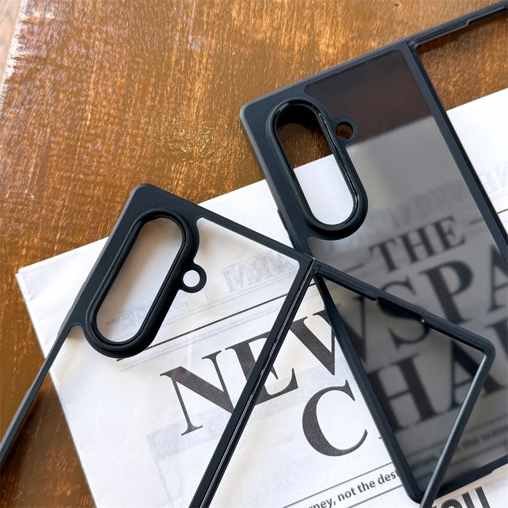 Frosted Transparent Shockproof Phone Case for Samsung Galaxy Z Fold7 Fold6 5G Fold 7 6 5 4 Matte Translucent Protection Cover
