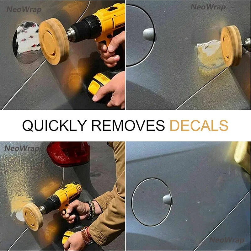 Car Pneumatic Rubber Eraser Wheel Pad Disk Decal Remover Eraser Wheel Auto Glue Sticker Paint Cleaner Car Polish Auxiliary Tool