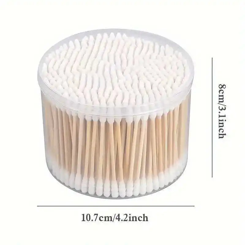 1000 Double-Ended Swabs for Ear Cleaning And Makeup - Fragrance-Free, Sanitary Disposable Swabs for Cleaning, Makeup Remover And