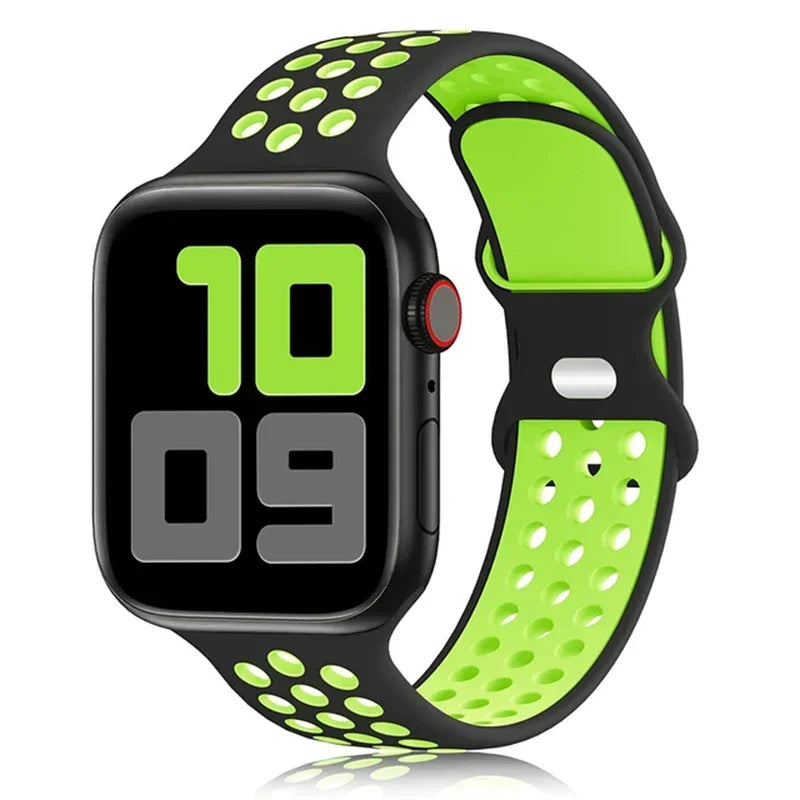 Strap For Apple Watch Band 49mm 44mm 45mm 42mm 41mm 38mm 40mm correa Silicone sports bracelet iwatch 8 SE 7 6 5 Ultra 49mm