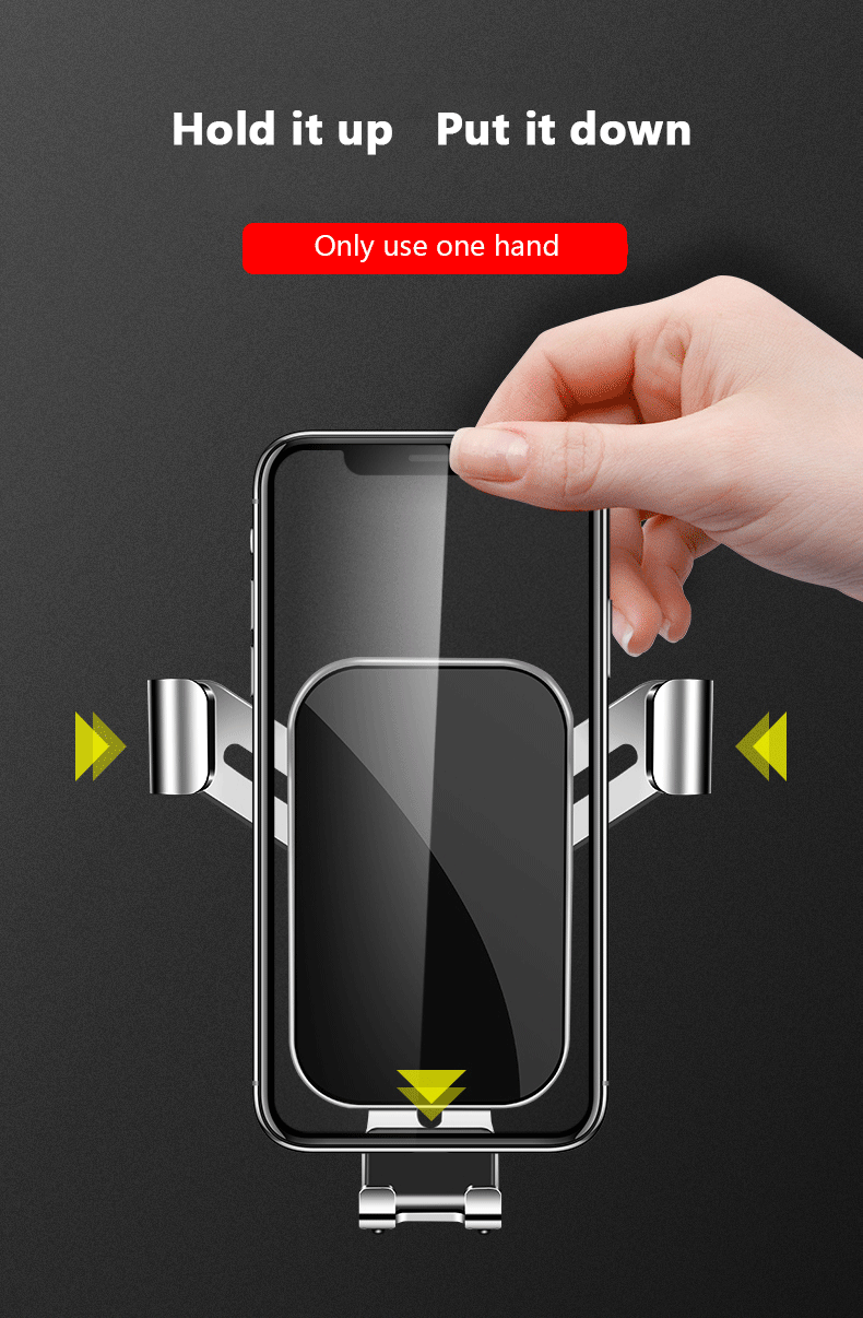 For Car Cell Phone Holder Air Vent Mount GPS Gravity Navigation Accessories for Jeep Wrangler 2018 to 2023 YEAR