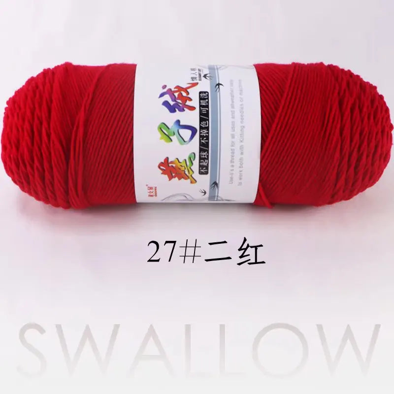 1Pc 200g Milk Cotton yarn for hand knitting Acrylic Crocheting Thread Yarn Crochet Doll sweater bag blanket slipper