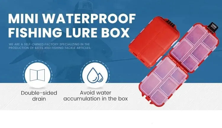 ABS Material Fish Accessories Box 38.5g Bait Box Portable Storage Box OEM and on Stocks 4 Color High Quality