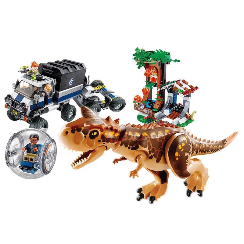 Dinosaur World Tyrannosaurus Rex Great Escape Educational MOC Building Block DIY Toys Give Away Three Dolls Birthday Boy Gifts