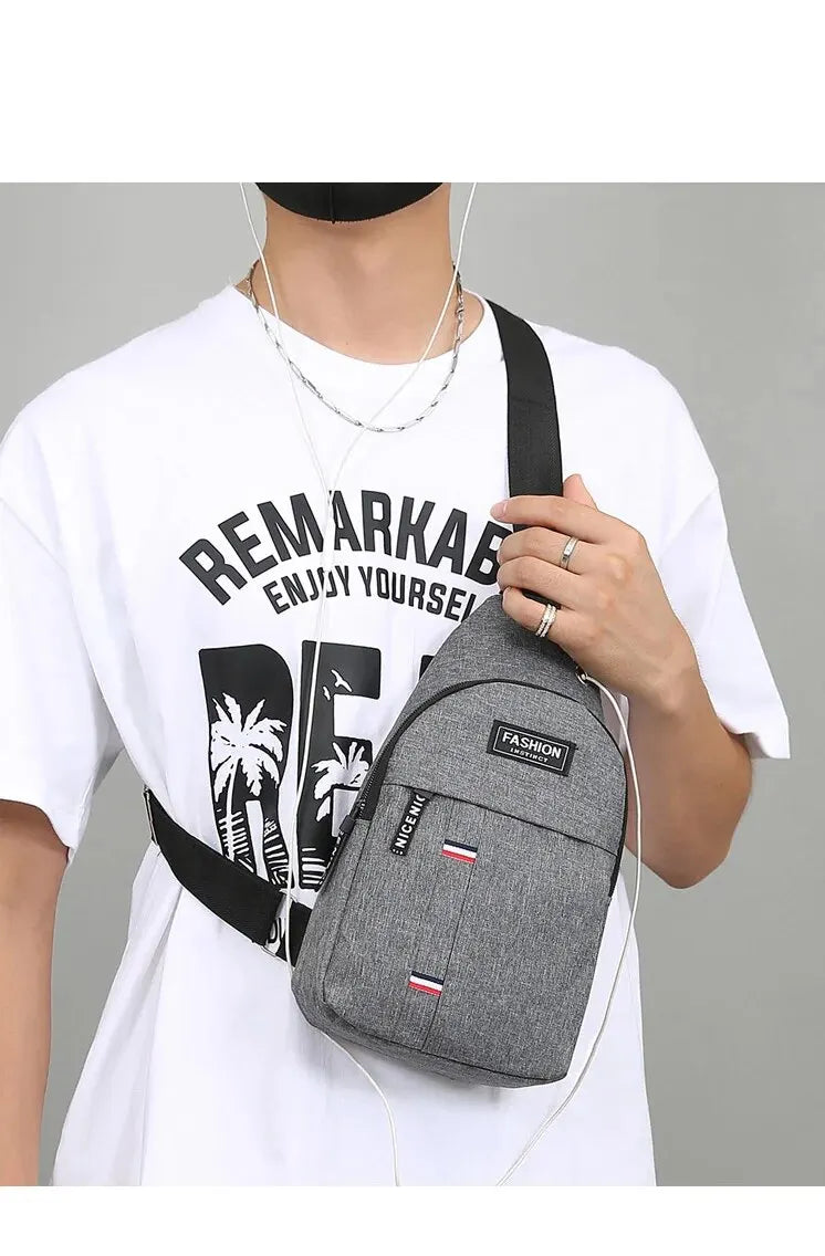 New Men Shoulder Bags Chest Bag Multifuncional Crossbody Bags Travel Sling Bag Men's Chest Bag Cross Body Chest Bag for Men Bag
