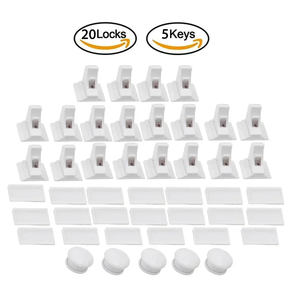 DHDH Magnetic Baby Safety Lock Children Protection Invisible Drawer Latch Cabinet Door Lock Limiter Children Security