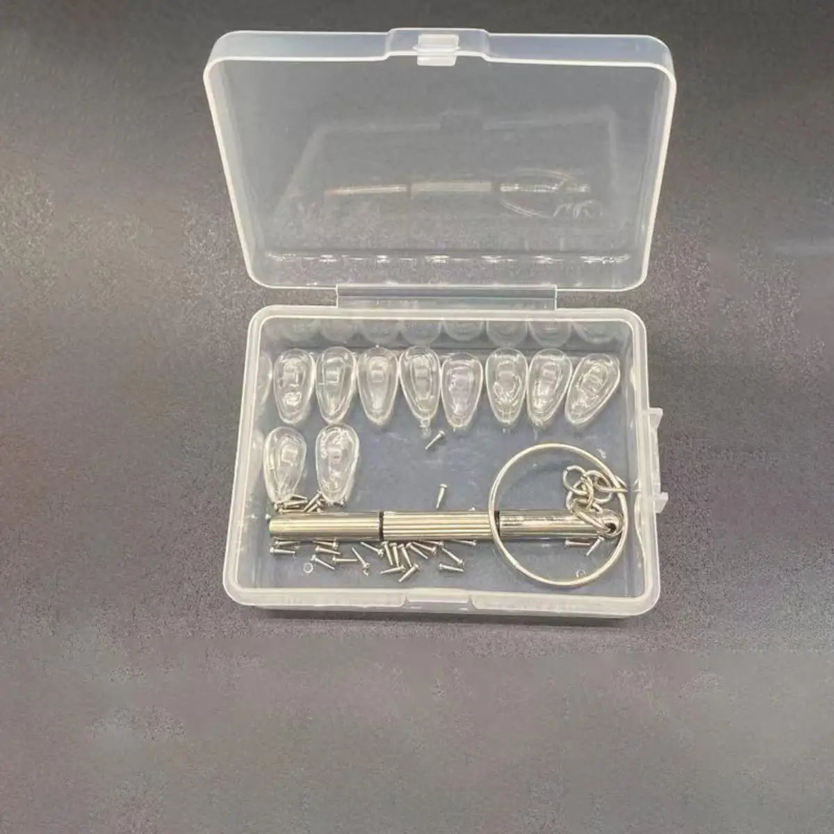 1set(4/8/10/20pcs) Nose Pads Set Soft Silicone Transparent Nose Pads With Screwdriver Glasses Replacement Repair Supplies