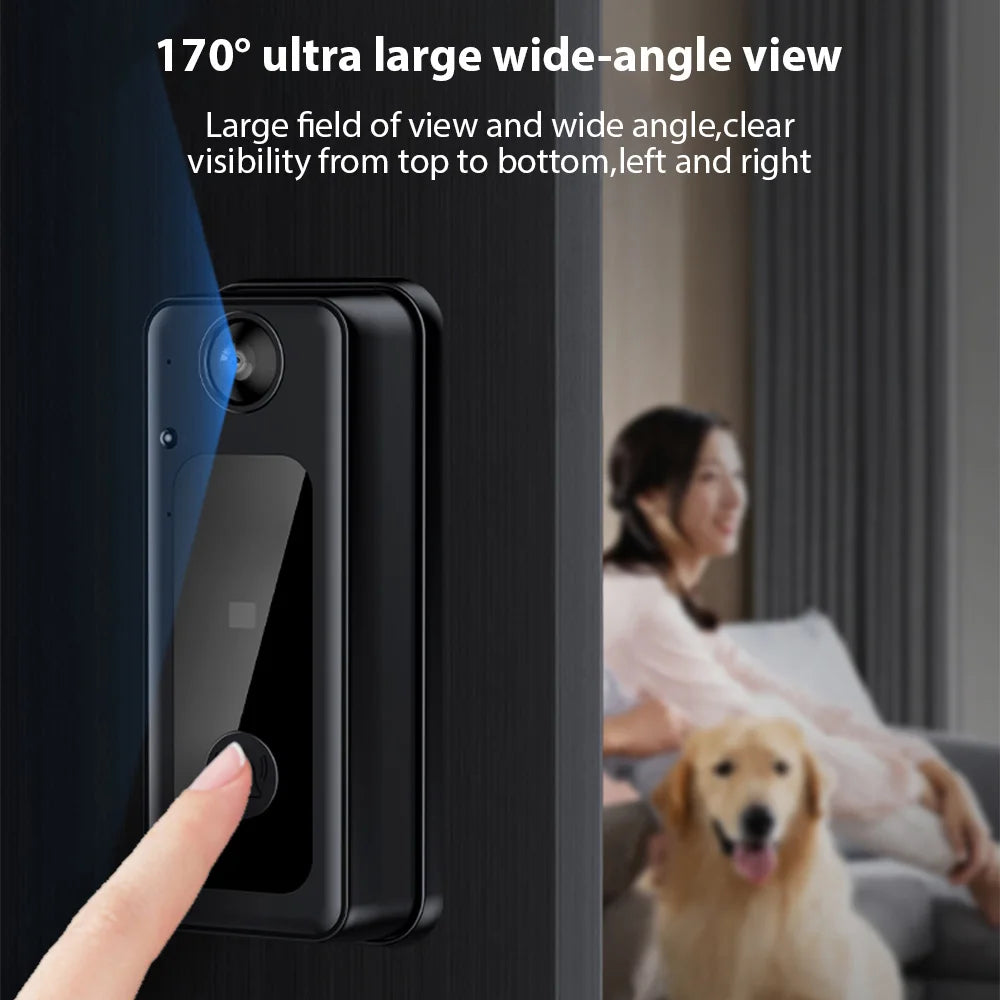 2.4G Wireless Visual Intercom Doorbell 4.3 Inch IPS Screen BT Interconnect Video Monitoring Intelligent Doorbell TwoWay intercom
